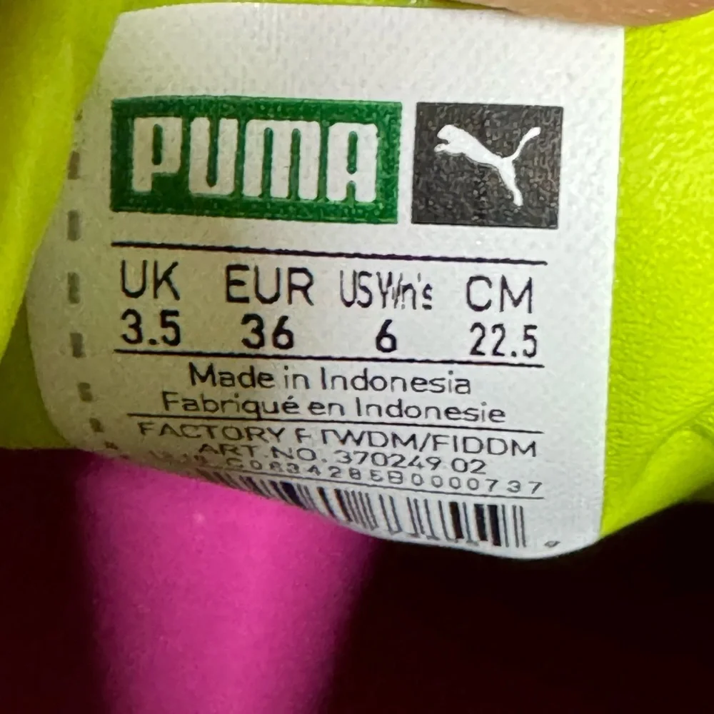 New Rare Puma Cali 90s Neon Lime Fuchsia Sneakers - Picture 8 of 8